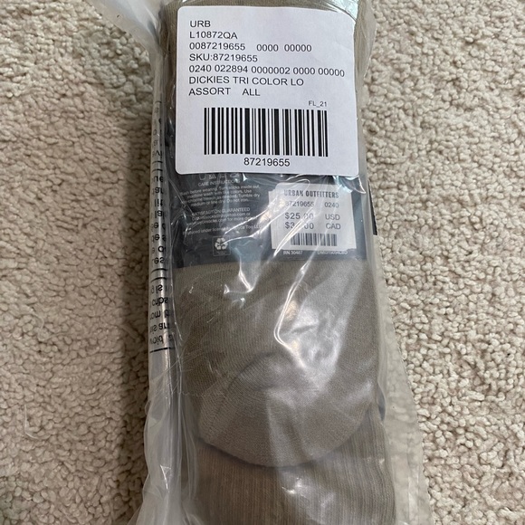 Dickies Tricolor Logo Crew Sock 3-Pack NWT - Picture 4 of 5